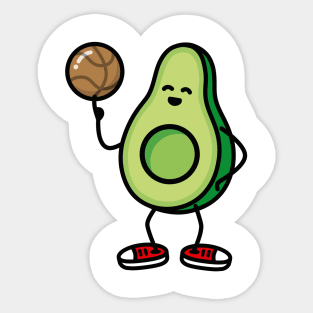 Funny avocado pit basketball basketball player Sticker